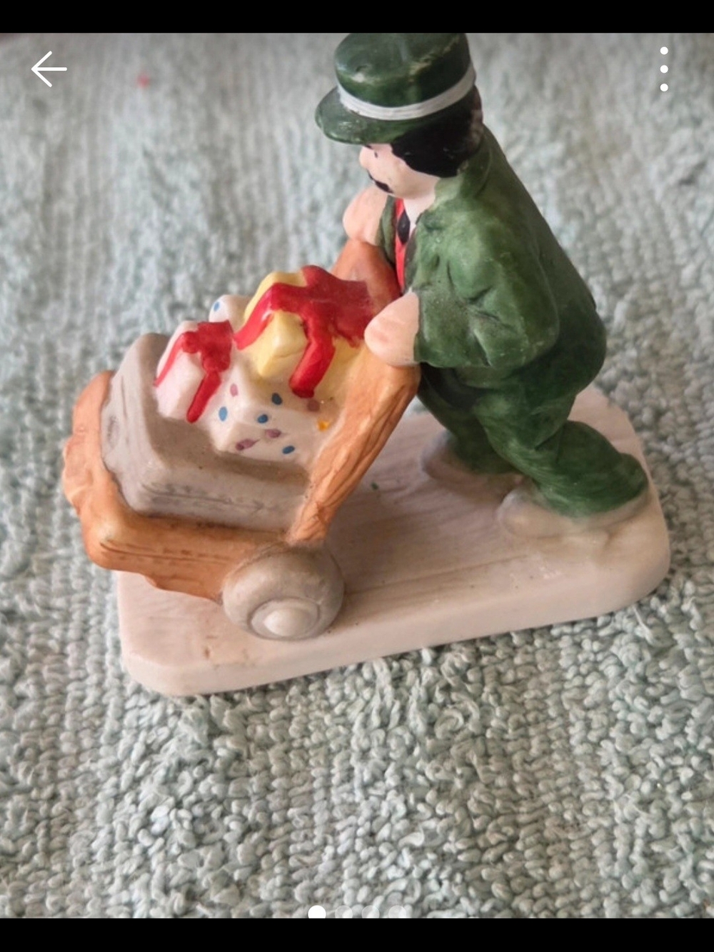 Mercuries Dickens Village porcelain Gift Porter
